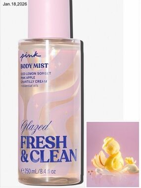 NWT NIB VS PINK FS GLAZED SERIES GLAZED FRESH & CLEAN SPRING INTO A NEW SCENT